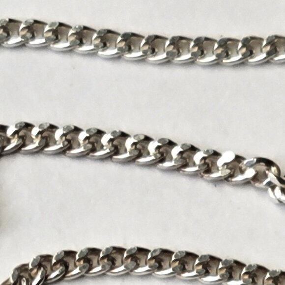 19 inch Sterling Silver Necklace 925 Italy Sterling Silver Necklace Chain 49cm - Picture 9 of 14